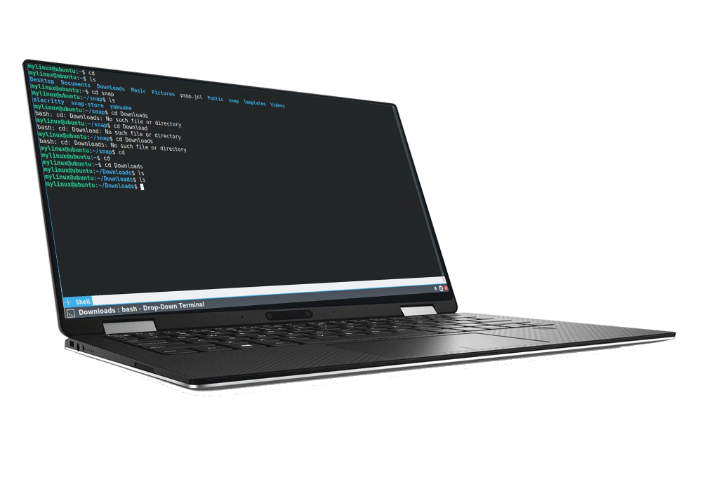 Image of a linux terminal rendered on a laptop